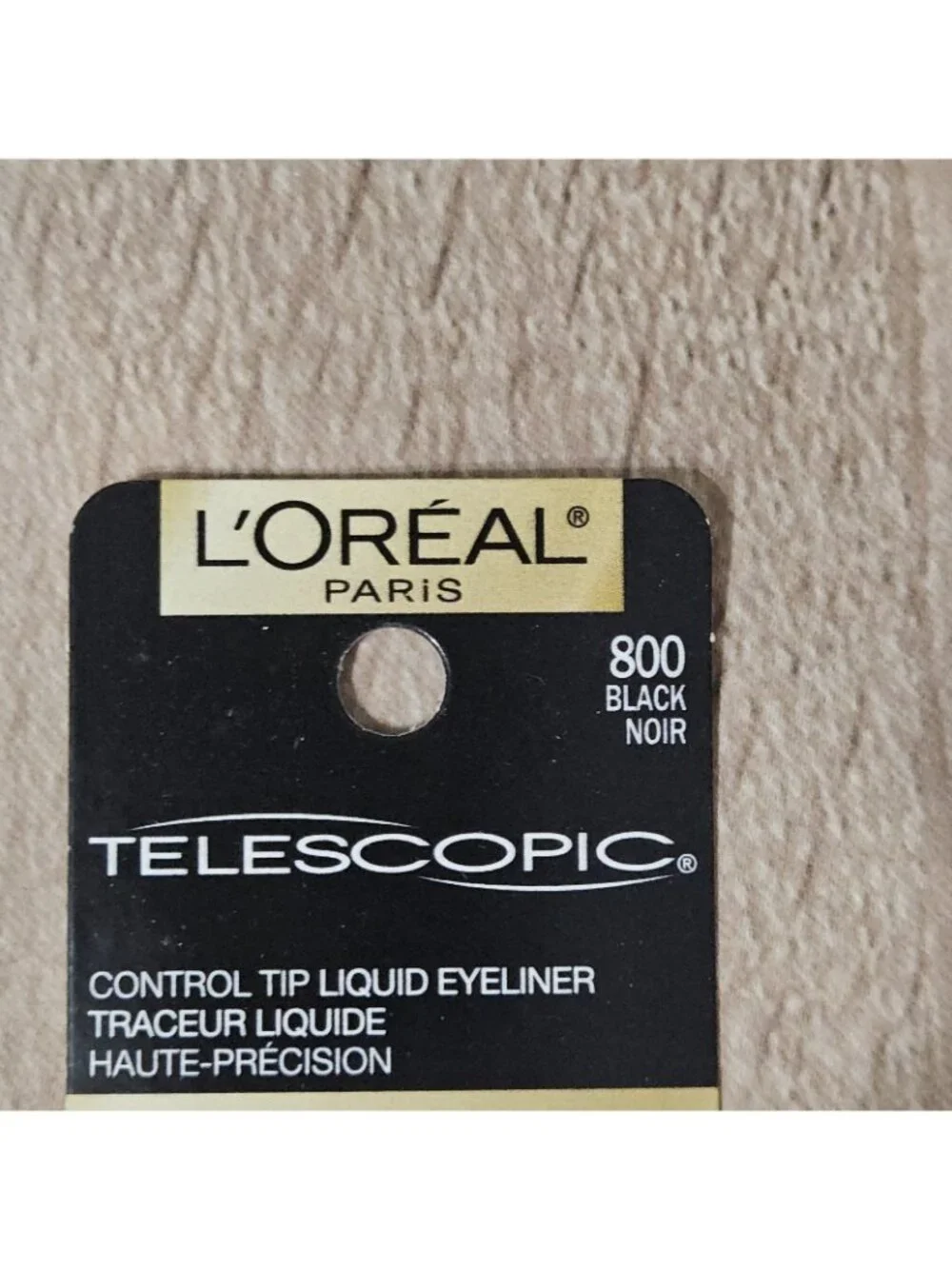 2~LOREAL Telescopic Control Tip 800 BLACK NOIR Liquid Eyeliner .06oz NIP HTF
